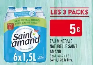 Match SAINT AMAND EAU MINÉRALE NATURELLE offre