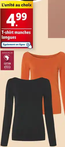 Lidl T-shirt manches longues offre