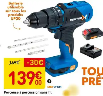 Weldom Dexter perceuse à percussion sans fil offre
