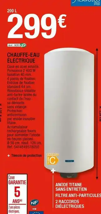 Brico Dépôt Chauffe-eau électrique offre