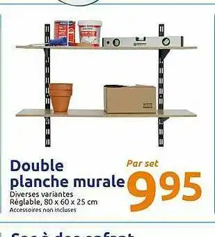 Action Double Planche Murale offre