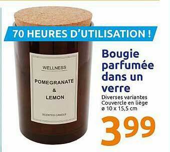 Action Bougie Parfumée Dans Un Verre offre