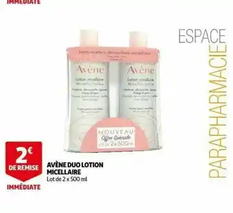 Auchan Avène Duo Lotion Micellaire offre