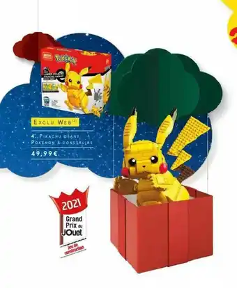 Monoprix Pikachu Géant Pokémon à Construire offre