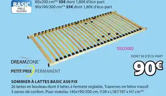 JYSK Sommier à lattes basic A50 fix offre