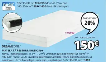 JYSK Matelas à ressorts basic S30 offre