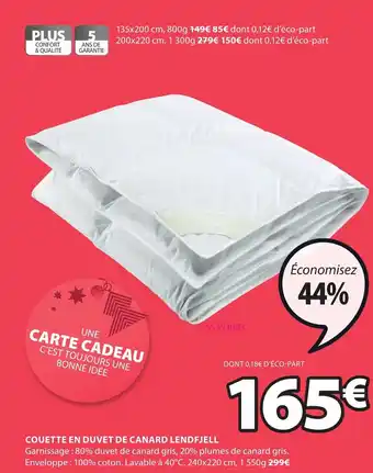JYSK Couette en duvet de canard lendfjell offre