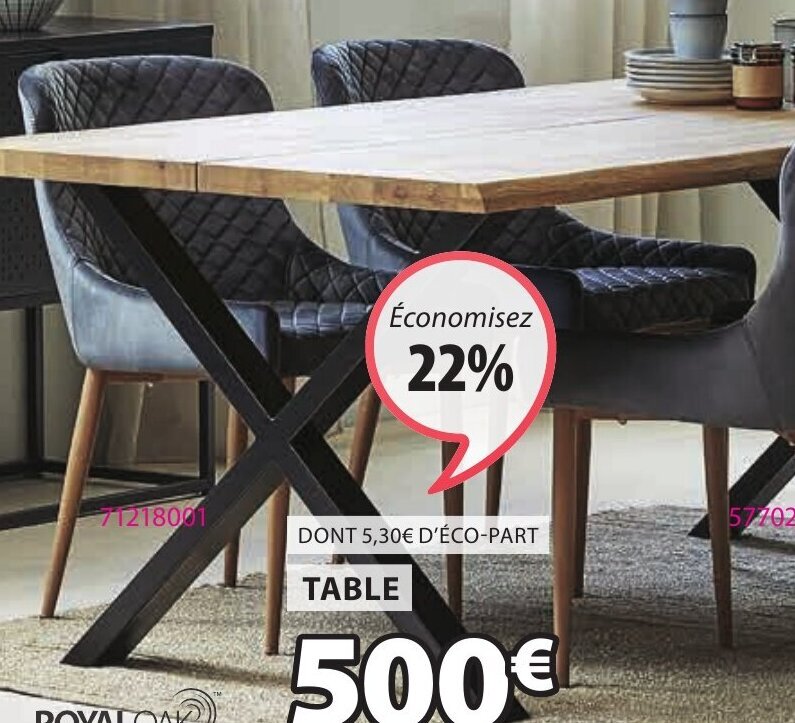 Promo Table roskilde chez JYSK