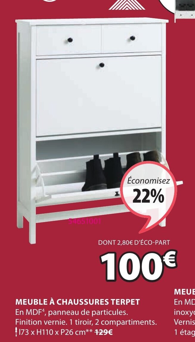 Promo Meuble à chaussures terpet chez JYSK