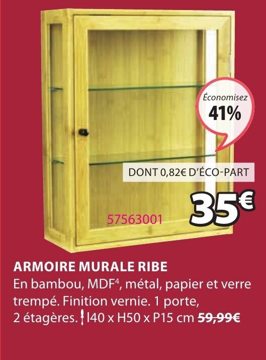 Promo Armoire murale ribe chez JYSK
