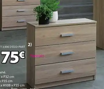 JYSK Commode 3 tiroir offre