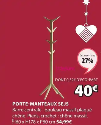 JYSK Porte-manteaux sejs offre