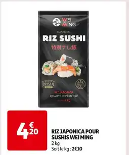 Auchan Supermarché WEI MING RIZ JAPONICA POUR SUSHIS offre