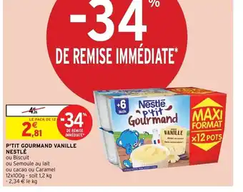Intermarché P'tit gourmand vanille offre