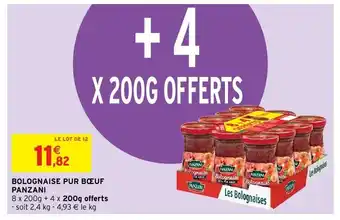 Intermarché Bolognaise pur bœuf panzani offre