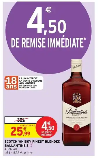 Intermarché Scotch whisky finest blended offre