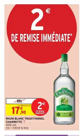 Rhum blanc traditionnel charrette