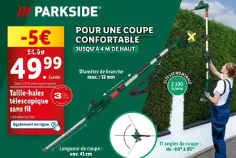 Lidl Taille-haies télescopique sans fil offre