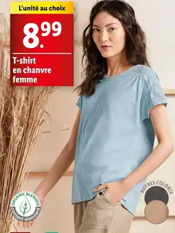 Lidl T-shirt en chanvre femme offre
