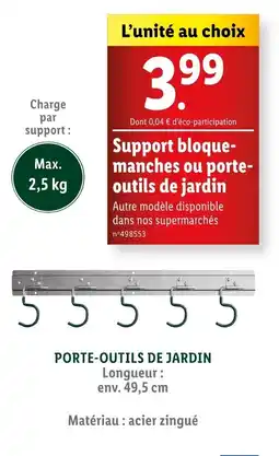 Lidl Support bloque- manches offre