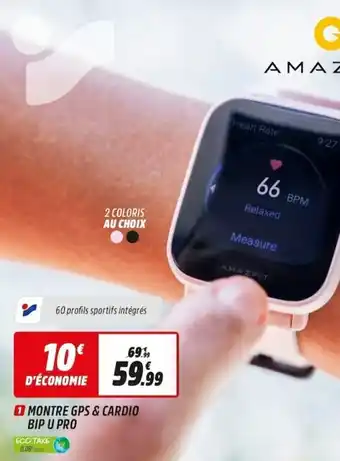 Intersport Montre GPS & cardio bip u pro offre