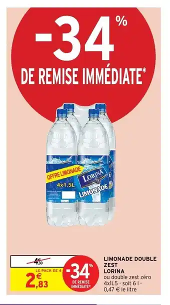 Intermarché Limonade double zest offre