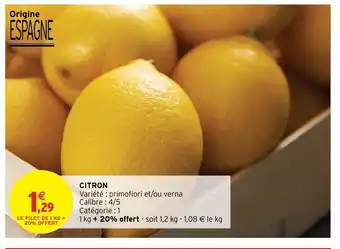 Intermarché Citron offre