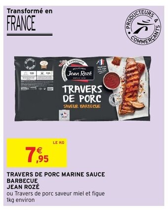 Intermarché Travers de porc marine sauce barbecue offre