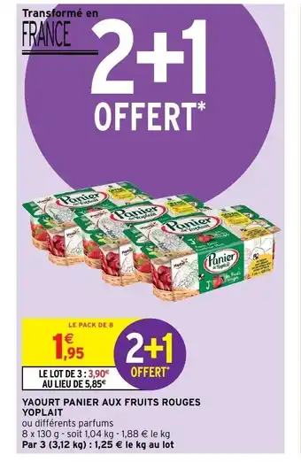 Intermarché Yaourt panier aux fruits rouges offre