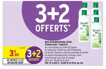 Intermarché Bio shampooing 2en1 offre