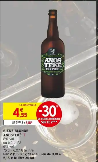 Intermarché ANOSTEKÉ BIÈRE BLONDE offre