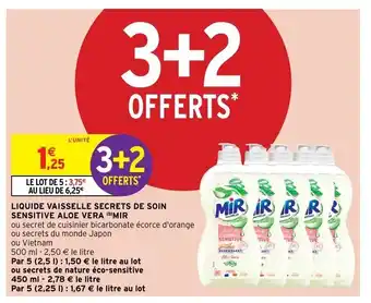 Intermarché Liquide vaisselle secrets de soin offre