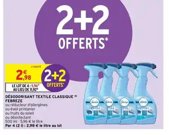Intermarché Dèsodorisant textile classique offre