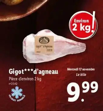 Lidl Gigot d'Agneau offre