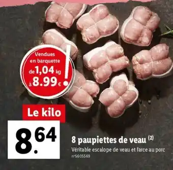 Lidl 8 Paupiettes de Veau offre