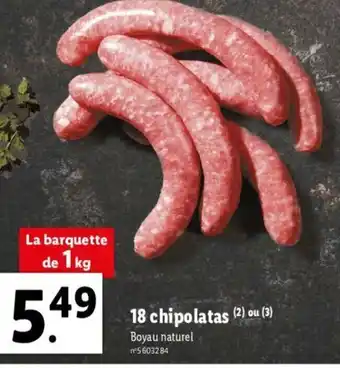 Lidl 18 Chipolatas offre
