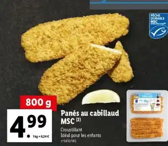 Lidl Panés Au Cabillaud MSC offre