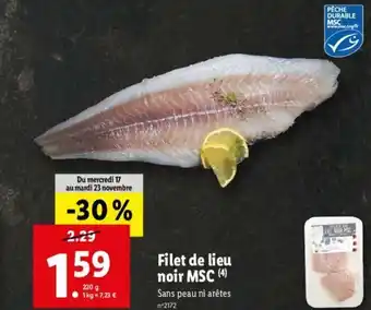Lidl Filet de Lieu offre