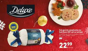 Lidl Foie Gras de Canard Entier Du Sud-Ouest IGP Cuit Au Torchon offre