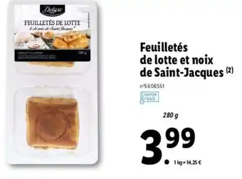Lidl Feuilletés de Lotte Et Noix offre