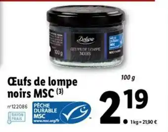 Œufs de Lompe Noirs MSC