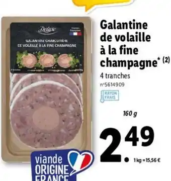 Lidl Galantine de Volaille offre
