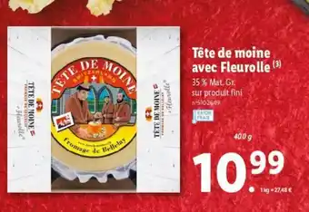 Lidl Tête de Moine Avec Fleurolle offre
