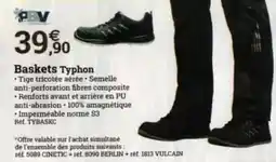 Espace emeraude Baskets typhon offre
