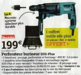 Espace emeraude Makita - perforateur burineur sds-plus offre