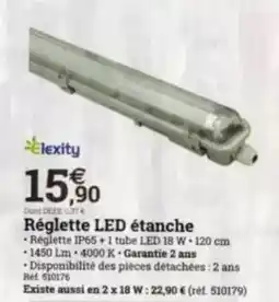 Espace emeraude Reglette led étanche offre
