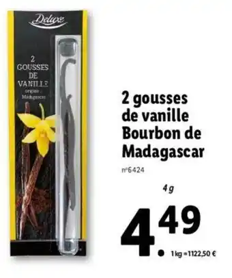 Lidl 2 Gousses de Vanille offre