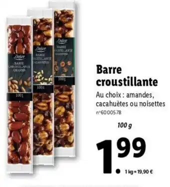Lidl Barre Croustillante offre