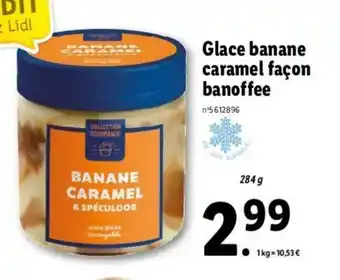 Lidl Glace Banane Caramel Façon offre