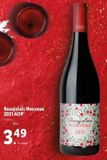 Lidl Beaujolais Nouveau 2021 AOP offre